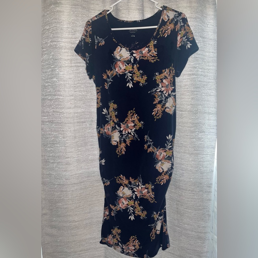 Navy blue floral Maternity dress | Isabel Maternity | size L